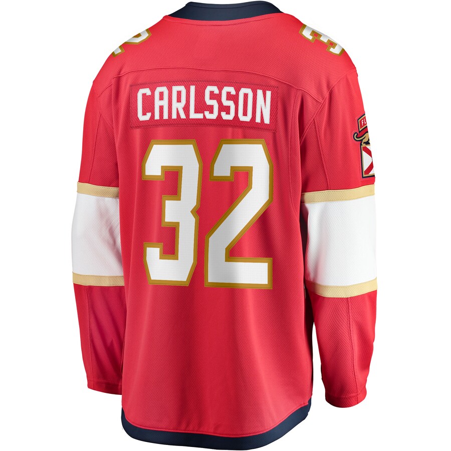 F.Panthers #32 Lucas Carlsson Fanatics Branded Home Breakaway Player Jersey Red Stitched American Hockey Jersey UNEC