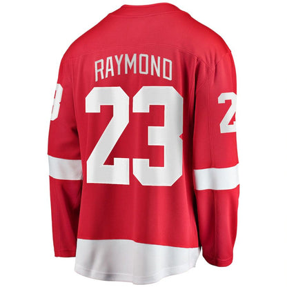 D.Red Wings #23 Lucas Raymond Fanatics Branded Home Breakaway Player Jersey  Red Stitched American Hockey Jersey UNEC
