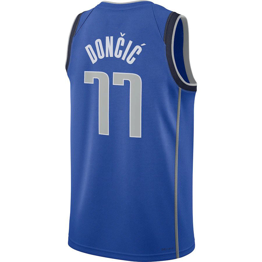 D.Mavericks #77 Luka Doncic 2021-22 Diamond Swingman Jersey  Blue Icon Edition Stitched American Basketball Jersey UNEC