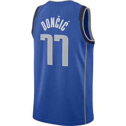 D.Mavericks #77 Luka Doncic 2021-22 Diamond Swingman Jersey  Blue Icon Edition Stitched American Basketball Jersey UNEC