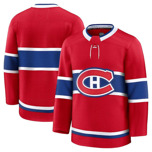 M.Canadiens Fanatics Home Premium Jersey - Red Stitched American Hockey Jersey UNEC