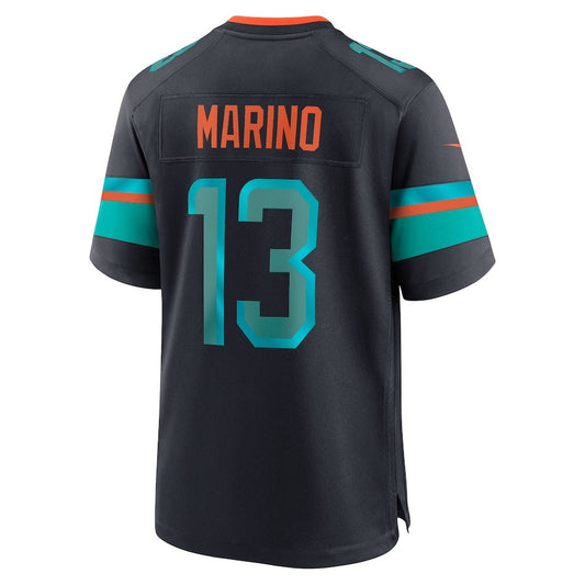 M.Dolphins #13 Dan Marino 2025 Rivalries Collection Retired Player Game Jersey-CustomName - Pitch Blue Stitched American Football Jersey-CustomName