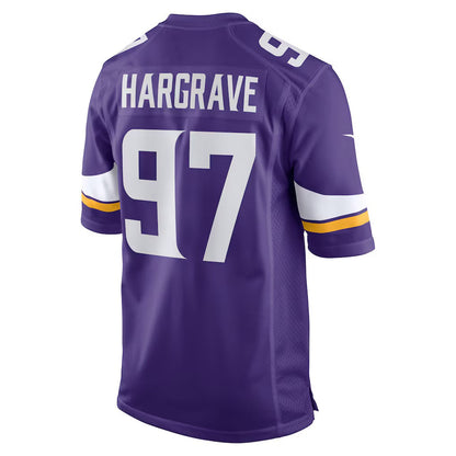 MN.Vikings #97 Javon Hargrave Purple Team Game Stitched American Football Jerseys