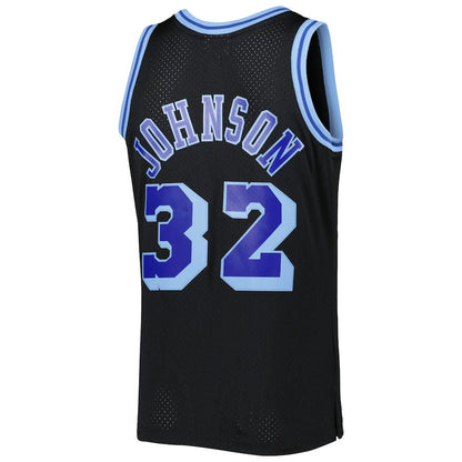 LA.Lakers #32 Magic Johnson Mitchell & Ness 1984-85 Hardwood Classics Reload 3.0 Swingman Jersey Black Stitched American Basketball Jersey UNEC