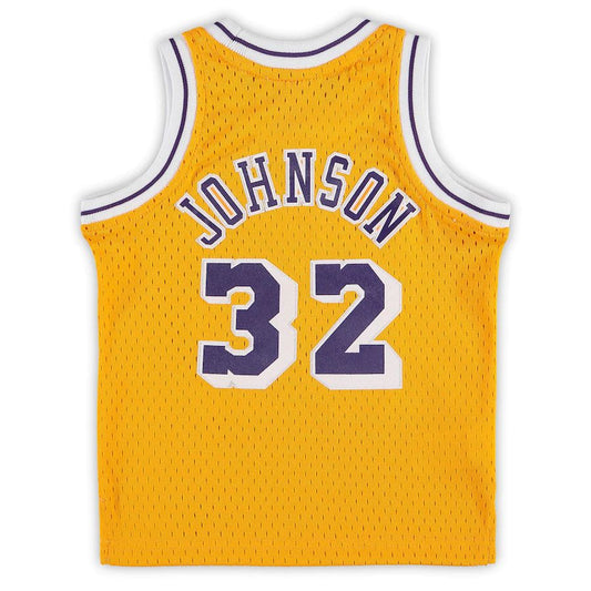 LA.Lakers #32 Magic Johnson Mitchell & Ness Infant Retired Player Jersey Gold Stitched American Basketball Jersey UNEC