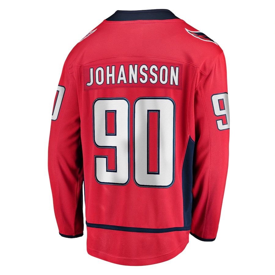 W.Capitals #90 Marcus Johansson Fanatics Branded Home Breakaway Player Jersey Red Stitched American Hockey Jersey UNEC
