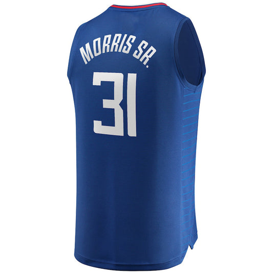 LA.Clippers #31 Marcus Morris Fanatics Branded Fast Break Road Player Jersey Icon Edition Royal Stitched American Basketball Jersey UNEC