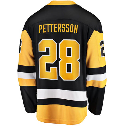 P.Penguins #28 Marcus Pettersson Fanatics Branded Home Breakaway Player Jersey Black Stitched American Hockey Jersey UNEC
