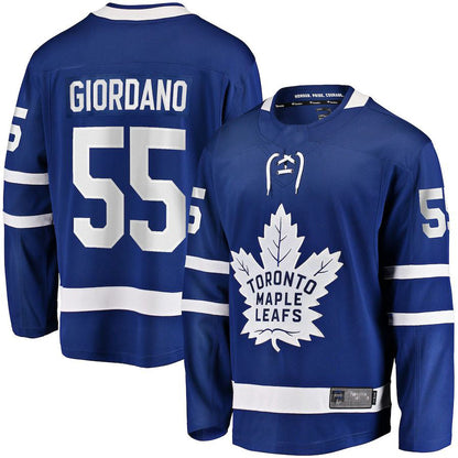 T.Maple Leafs #55 Mark Giordano Fanatics Branded Home Breakaway Player Jersey Blue Stitched American Hockey Jersey UNEC
