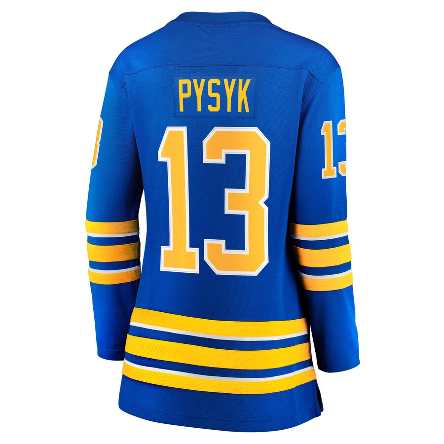 B.Sabres #13 Mark Pysyk Fanatics Branded Home Breakaway Player Jersey Royal Stitched American Hockey Jersey UNEC