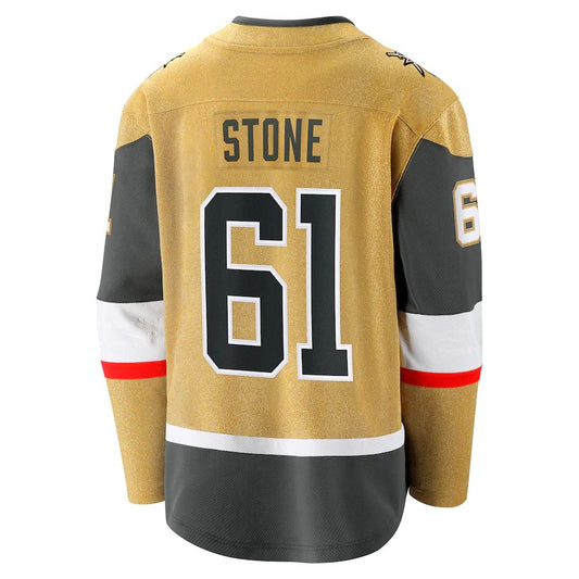 V.Golden Knights #61 Mark Stone Fanatics Branded 2020-21 Home Premier Breakaway Player Jersey Gold Alternate Jersey Hockey Jersey UNEC