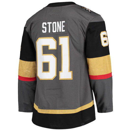 V.Golden Knights #61 Mark Stone Alternate Captain Patch Primegreen Authentic Pro Player Jersey Gray Alternate Jersey Hockey Jersey UNEC
