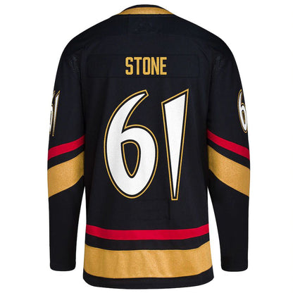 V.Golden Knights #61 Mark Stone Reverse Retro 2.0 Authentic Player Jersey Black Alternate Jersey Hockey Jersey UNEC