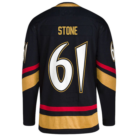 V.Golden Knights #61 Mark Stone Reverse Retro 2.0 Authentic Player Jersey Black Alternate Jersey Hockey Jersey UNEC