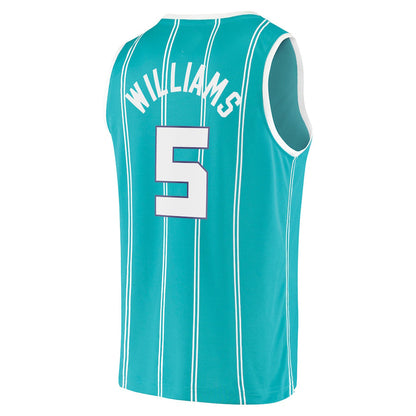 C.Hornets #5 Mark Williams Fanatics Branded 2022 Draft First Round Pick Fast Break Replica Player Jersey Icon Edition Teal Stitched American Basketball Jersey UNEC