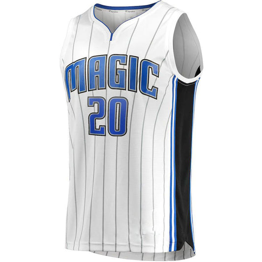 O.Magic #20 Markelle Fultz Fanatics Branded  Fast Break Replica Player Jersey Association Edition White Stitched American Basketball Jersey UNEC