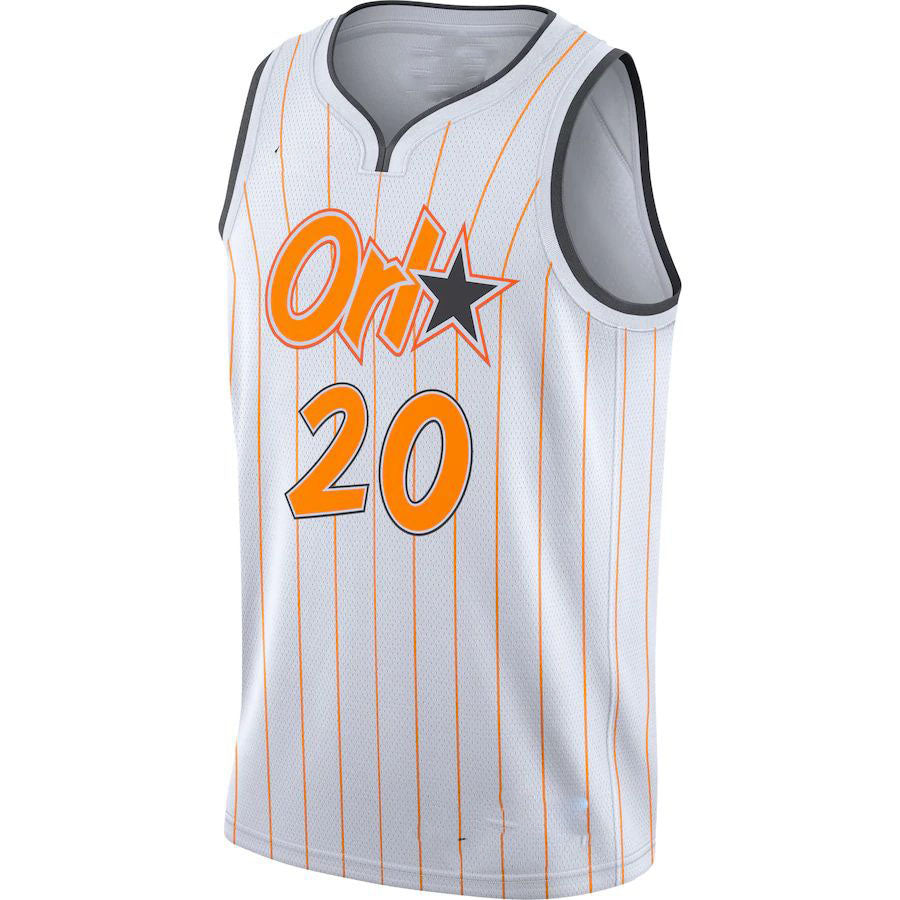 O.Magic #20 Markelle Fultz 2020-21 Swingman Jersey City Edition White Stitched American Basketball Jersey UNEC