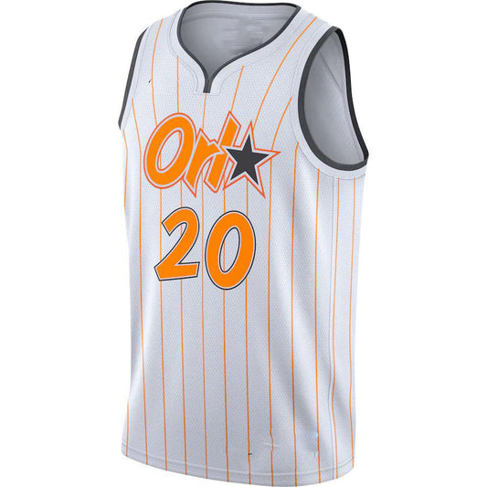 O.Magic #20 Markelle Fultz 2020-21 Swingman Jersey City Edition White Stitched American Basketball Jersey UNEC