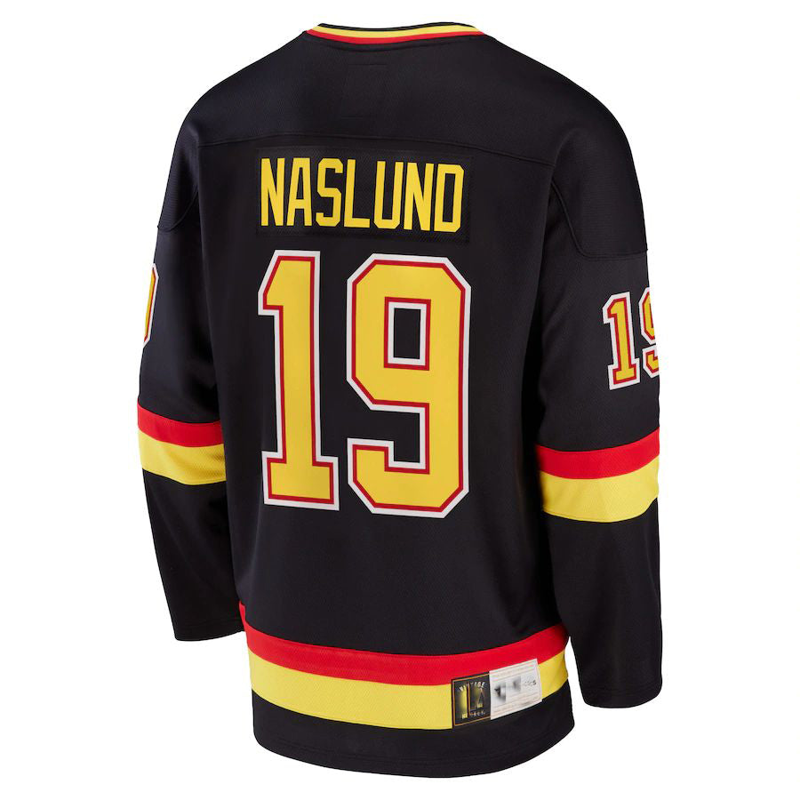 V.Canucks #19 Markus Naslund Fanatics Branded Breakaway Retired Player Jersey Black Stitched American Hockey Jersey UNEC