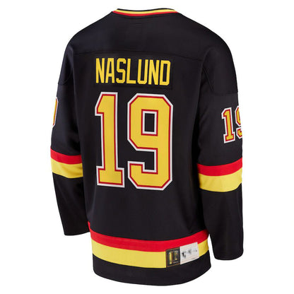 V.Canucks #19 Markus Naslund Fanatics Branded Breakaway Retired Player Jersey Black Stitched American Hockey Jersey UNEC