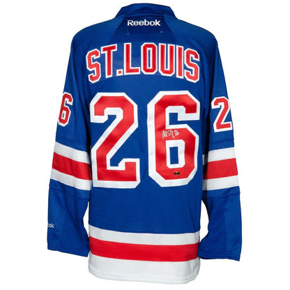 NY.Rangers #26 Martin St. Louis Fanatics Authentic Autographed Reebok Blue Stitched American Hockey Jersey UNEC