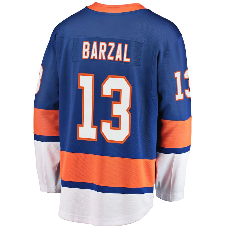 NY.Islanders #13 Mathew Barzal Fanatics Branded Home Premier Breakaway Player Jersey Royal Stitched American Hockey Jersey UNEC