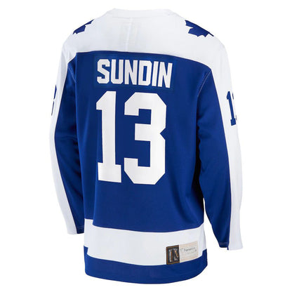 T.Maple Leafs #13 Mats Sundin Fanatics Branded Breakaway Retired Player Jersey  Blue Stitched American Hockey Jersey UNEC