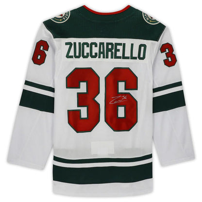 M.Wild #36 Mats Zuccarello Fanatics Authentic Autographed Jersey White Stitched American Hockey Jersey UNEC