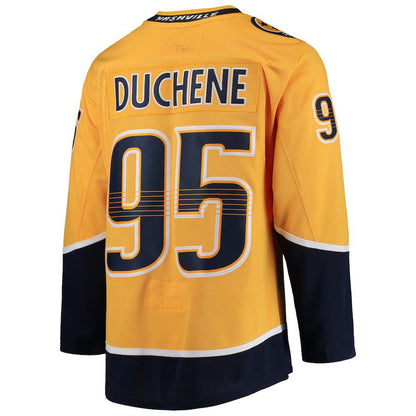 N.Predators #95 Matt Duchene Home Authentic Player Jersey Gold Stitched American Hockey Jersey UNEC