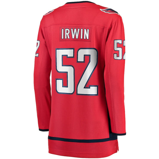 W.Capitals #52 Matt Irwin Fanatics Branded Home Breakaway Player Jersey Red Stitched American Hockey Jersey UNEC