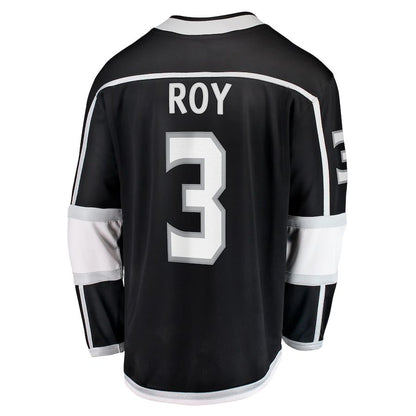 LA.Kings #3 Matt Roy Fanatics Branded Home Breakaway Player Jersey  Black Stitched American Hockey Jersey UNEC