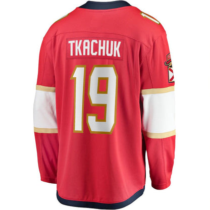 F.Panthers #19 Matthew Tkachuk Fanatics Branded Home Breakaway Player Jersey Red Stitched American Hockey Jersey UNEC