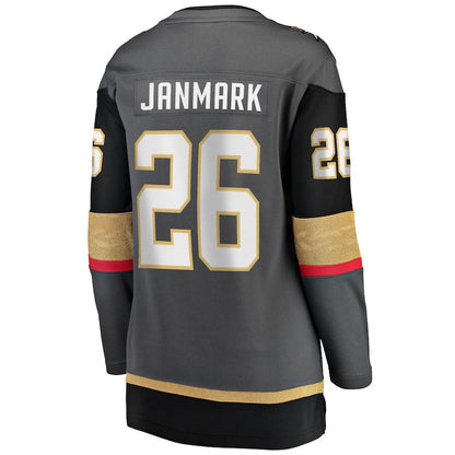 V.Golden Knights #26 Mattias Janmark Fanatics Branded 2017-18 Alternate Breakaway Jersey Gray Hockey Jersey UNEC
