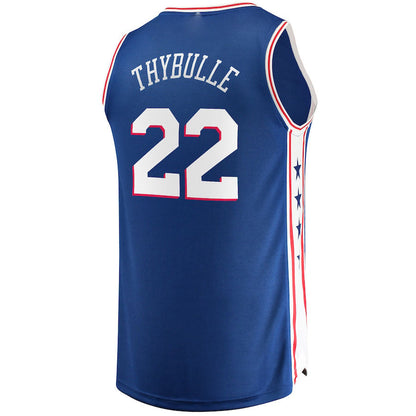 PH.76ers #22 Matisse Thybulle Fanatics Branded Replica Fast Break Jersey Royal Icon Edition Stitched American Basketball Jersey UNEC