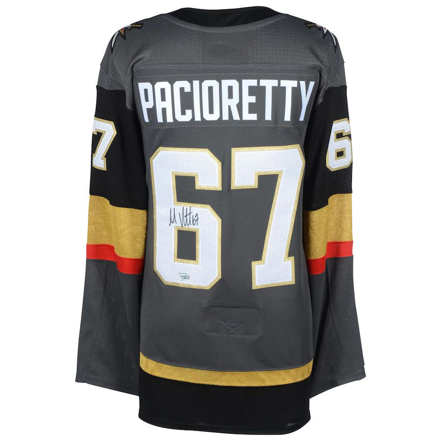 V.Golden Knights #67 Max Pacioretty Fanatics Authentic Autographed Black Gray Hockey Jersey UNEC