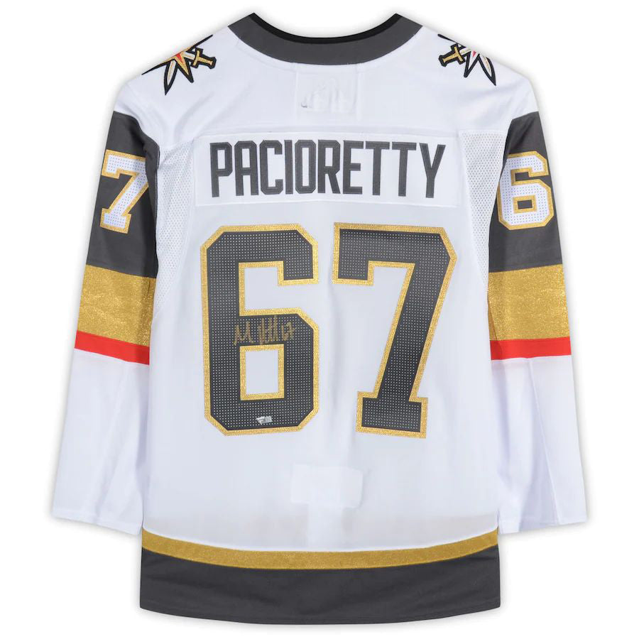 V.Golden Knights #67 Max Pacioretty Fanatics Authentic Autographed White Authentic Jersey Hockey Jersey UNEC