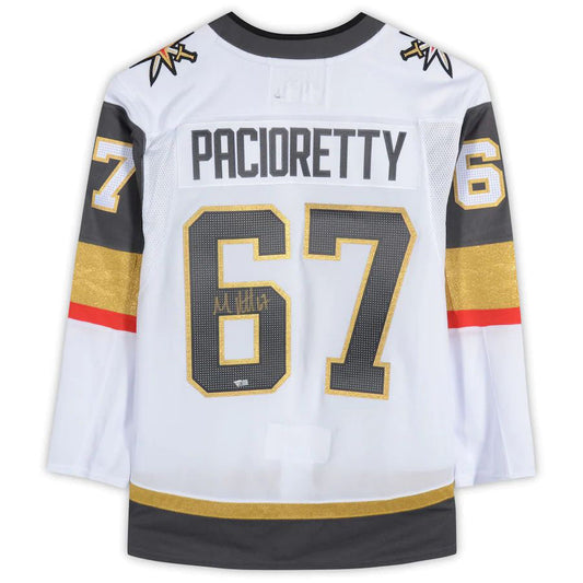 V.Golden Knights #67 Max Pacioretty Fanatics Authentic Autographed White Authentic Jersey Hockey Jersey UNEC