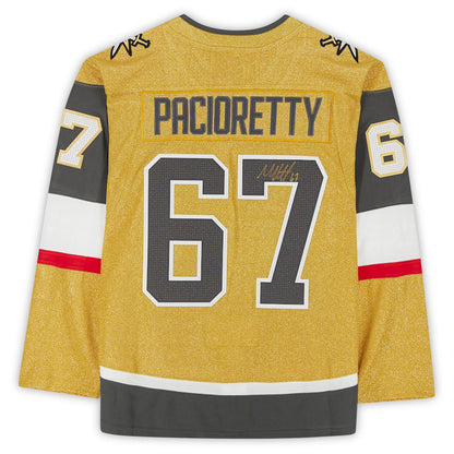 V.Golden Knights #67 Max Pacioretty Fanatics Authentic Autographed Gold Alternate Authentic Jersey Hockey Jersey UNEC