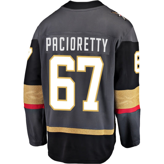 V.Golden Knights #67 Max Pacioretty Fanatics Branded Alternate Breakaway Player Jersey  Black Gray Hockey Jersey UNEC