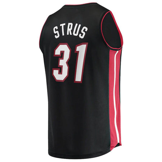 M.Heat #31 Max Strus Fanatics Branded 2021-22 Fast Break Replica Jersey Icon Edition Black Stitched American Basketball Jersey UNEC