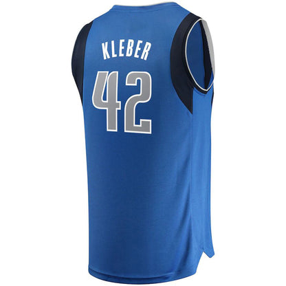 D.Mavericks #42 Maxi Kleber Fanatics Branded Fast Break Replica Team Color Player Jersey Royal Icon Edition Stitched American Basketball Jersey UNEC