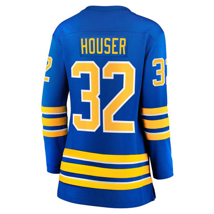 B.Sabres #32 Michael Houser Fanatics Branded Home Breakaway Jersey  Royal Stitched American Hockey Jersey UNEC