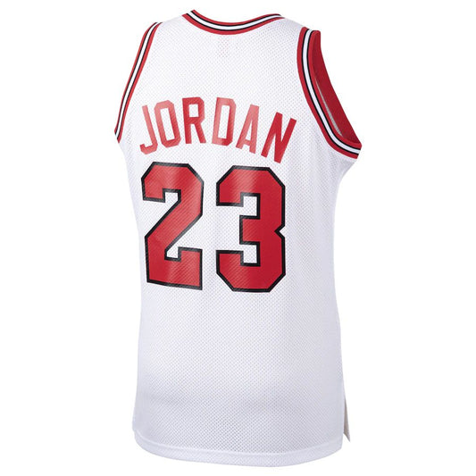C.Bulls #23 Michael Jordan Mitchell & Ness 1984-85 Hardwood Classics Rookie Authentic Jersey White Stitched American Basketball Jersey UNEC