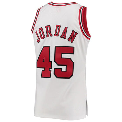 C.Bulls #45 Michael Jordan Mitchell & Ness 1994-95 Hardwood Classics Authentic Player Jersey White Stitched American Basketball Jersey UNEC
