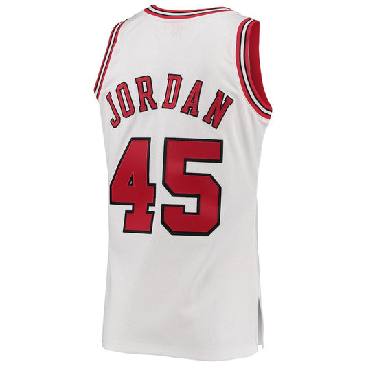 C.Bulls #45 Michael Jordan Mitchell & Ness 1994-95 Hardwood Classics Authentic Player Jersey White Stitched American Basketball Jersey UNEC