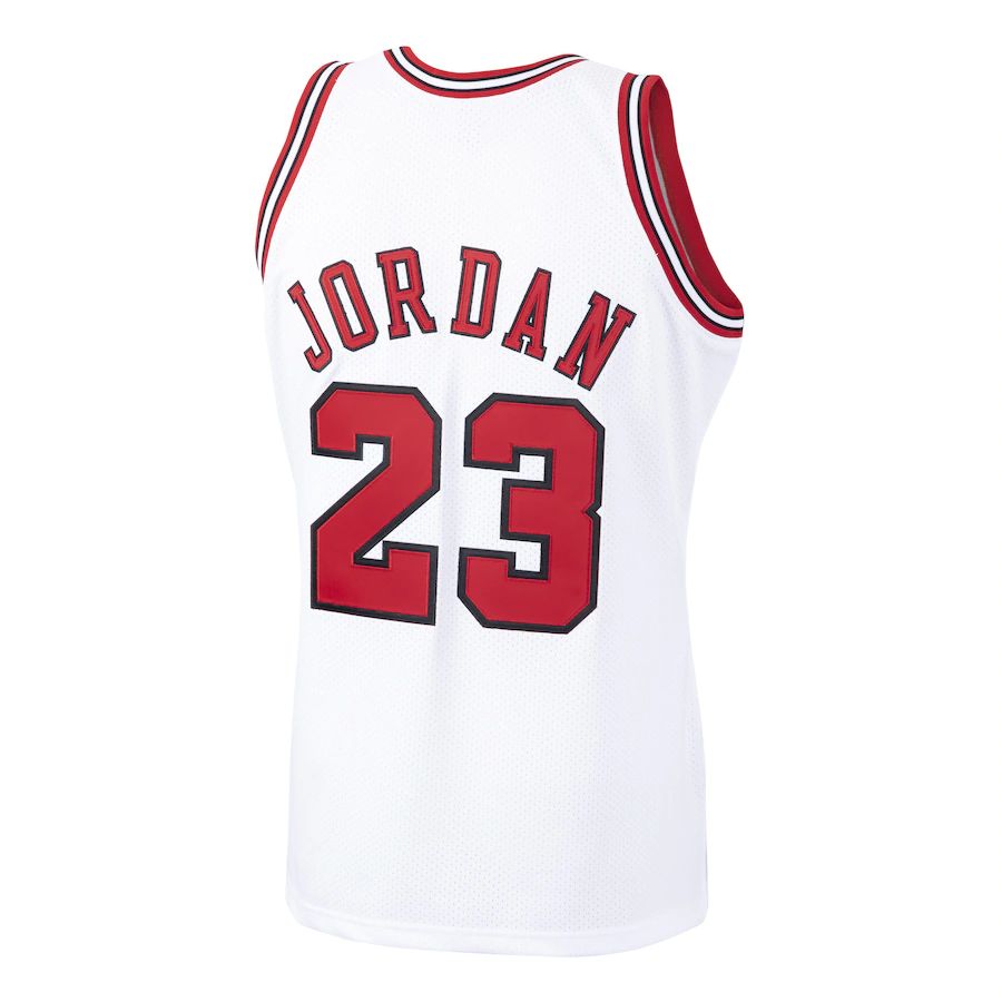 C.Bulls #23 Michael Jordan Mitchell & Ness 1997-98 Hardwood Classics Authentic Player Jersey White Stitched American Basketball Jersey UNEC