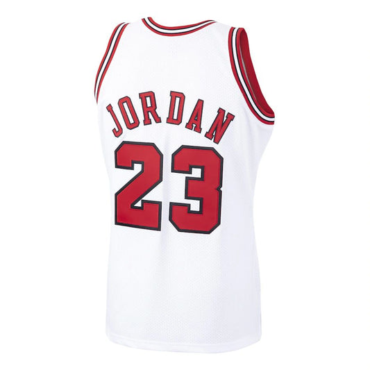 C.Bulls #23 Michael Jordan Mitchell & Ness 1997-98 Hardwood Classics Authentic Player Jersey White Stitched American Basketball Jersey UNEC