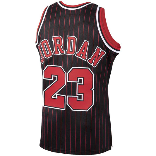C.Bulls #23 Michael Jordan Mitchell & Ness Hardwood Classics 1995-96 Authentic Jersey Black Stitched American Basketball Jersey UNEC
