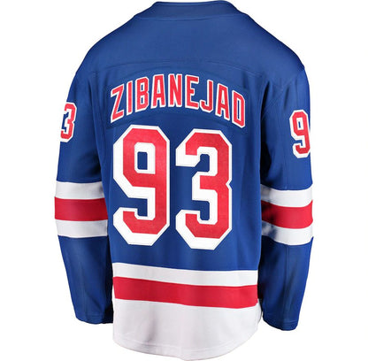 NY.Rangers #93 Mika Zibanejad Fanatics Branded Premier Breakaway Player Jersey Blue Stitched American Hockey Jersey UNEC