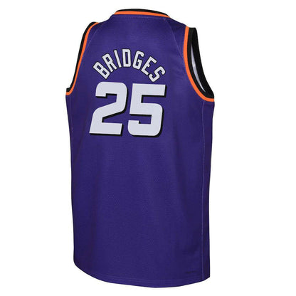 P.Suns #25 Mikal Bridges 2022-23 Swingman Jersey Purple Classic Edition Purple Stitched American Basketball Jersey UNEC